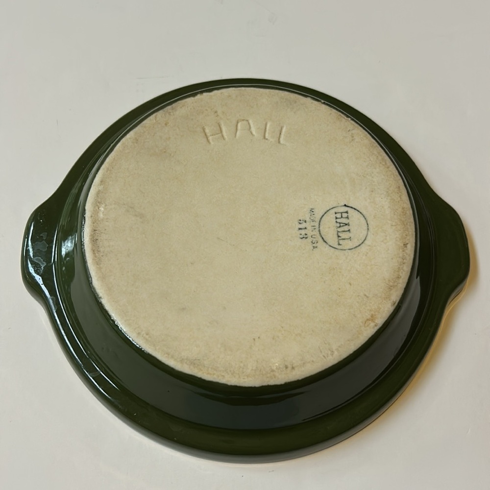 Hall Pottery Set of 4 Individual 513 Round Au Gratin Individual Baker Dishes